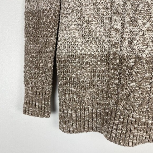 Banana Republic Factory Women's Turtleneck Sweater Size XS Oatmeal Tan Knit - Picture 2 of 7